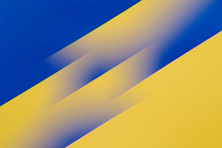 Multiple Patterns Of Blue And Yellow Stripes