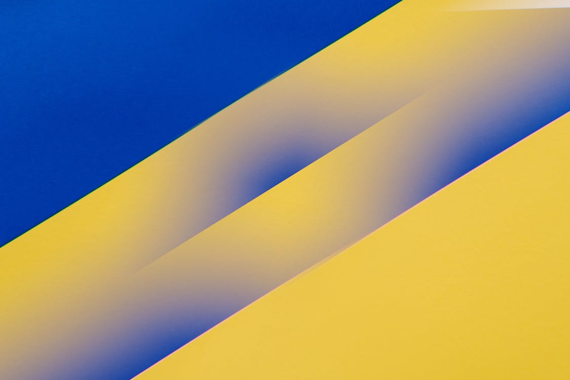 Multiple Patterns of Blue and Yellow Stripes · Free Stock Photo