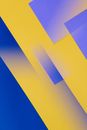 Multiple Overlay Patterns of Blue and Yellow Design