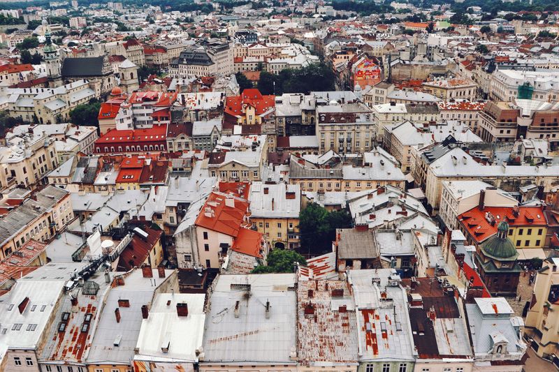 Rooftops of a European old town from above — photo by Iryna Olar on Pexels