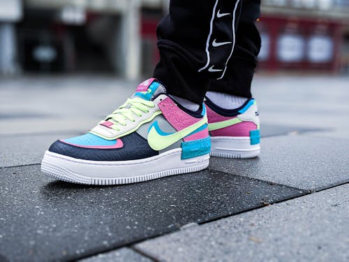 Shallow Focus Photo of a Stylish Colorful Nike Air