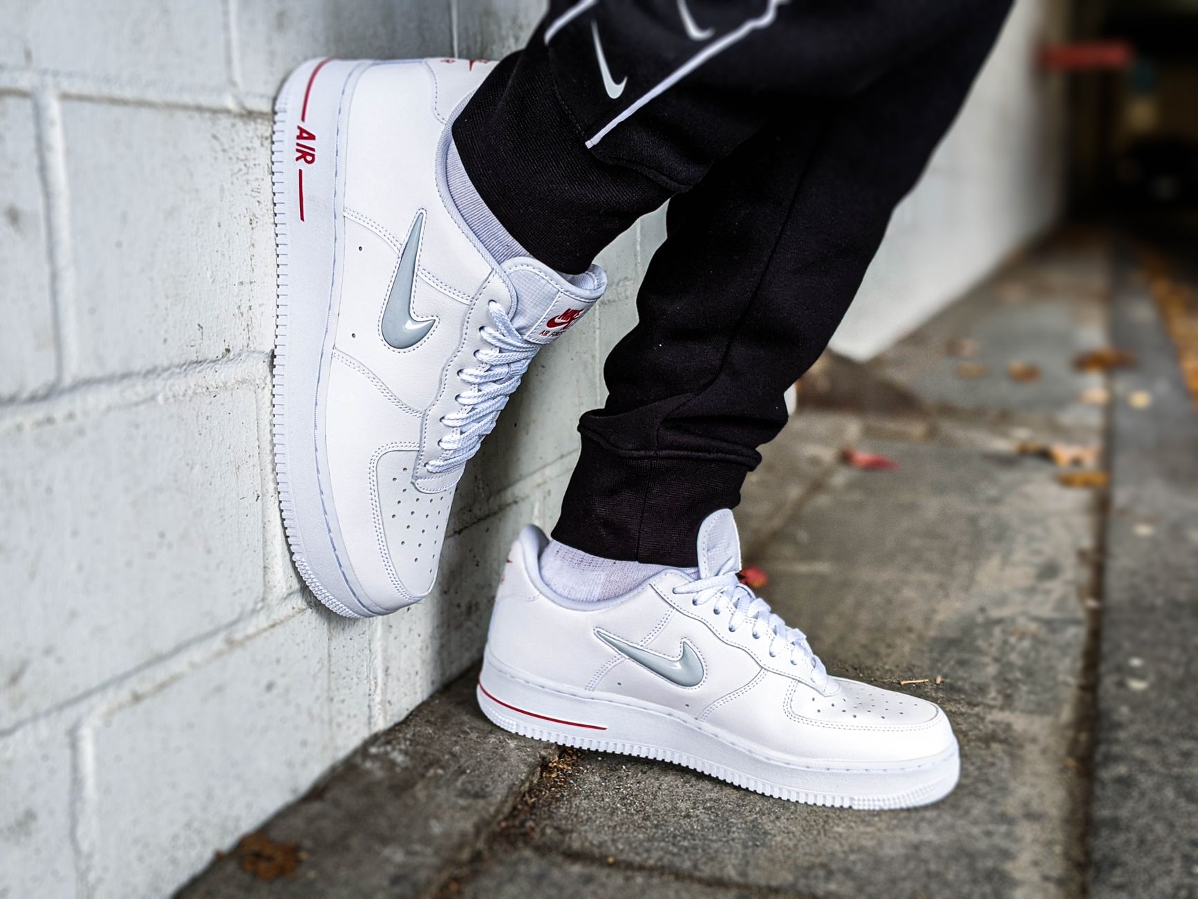 Close-Up Photo of a Person Wearing a Stylish Nike Air Force 1