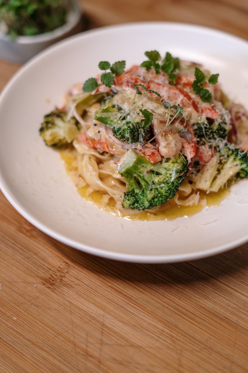 Fettuccini with Chicken & Broccoli from TMTM Pizza & Grill in Philadelphia