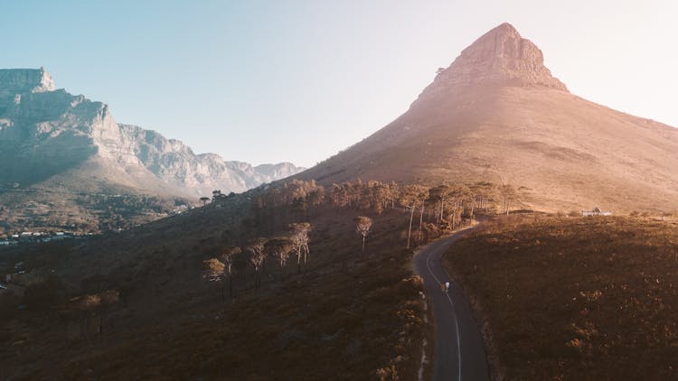 Aerial View Of The Table Mountain National Park In South Africa