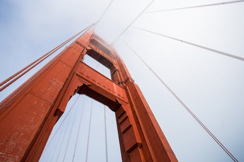 Worm Uitzicht Op Golden Gate Bridge