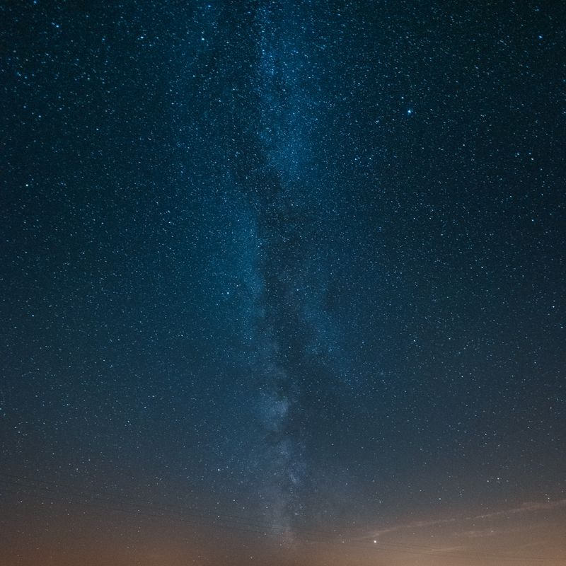 Starry night sky with Milky Way