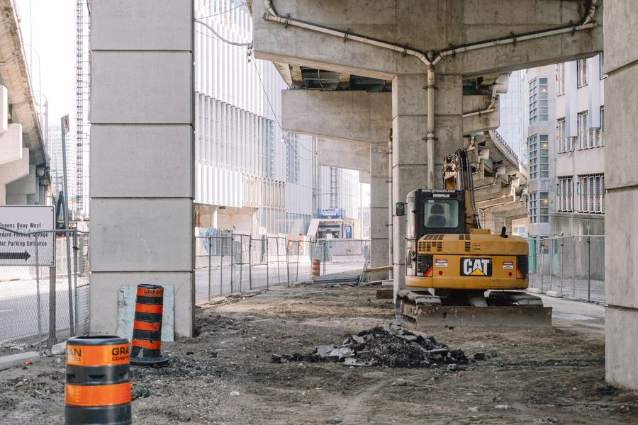 Heavy machinery on a construction site