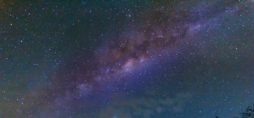 Milky way on starry night sky