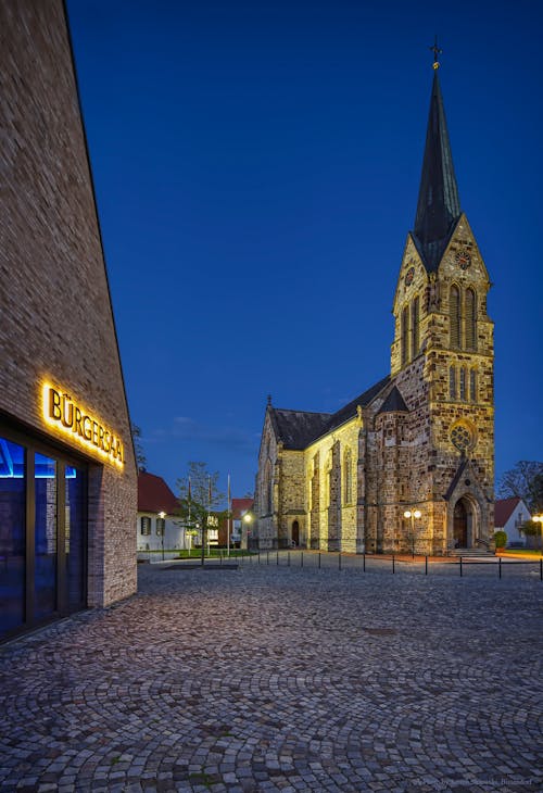
A Church made of Stone during the Blue Hour