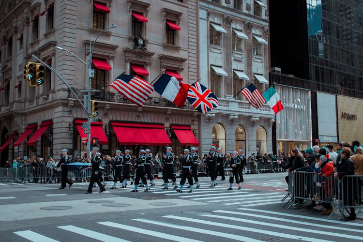 
A Marching Band On The Road