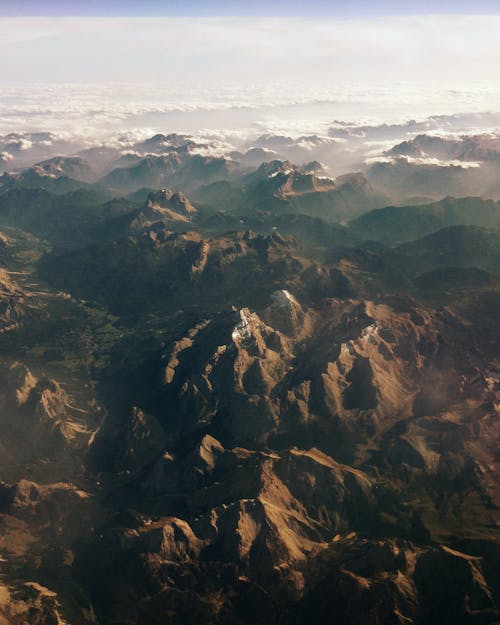 Drone Shot of Beautiful Mountain Ranges