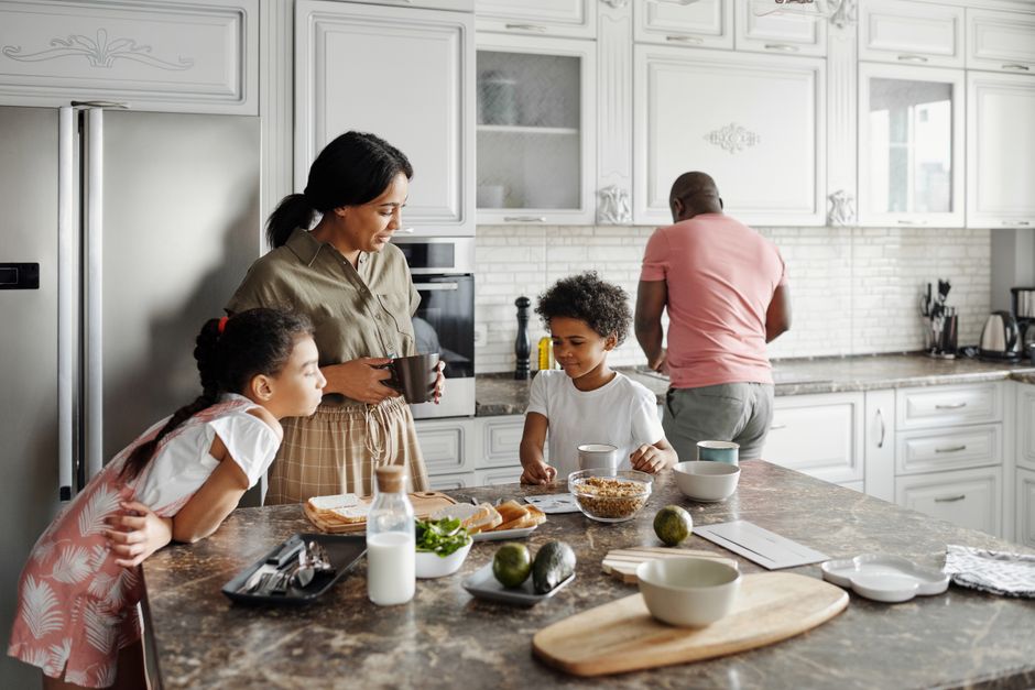 at the kitchen counter before breakfast small habit daily reset morning routine lifestyle photo 1