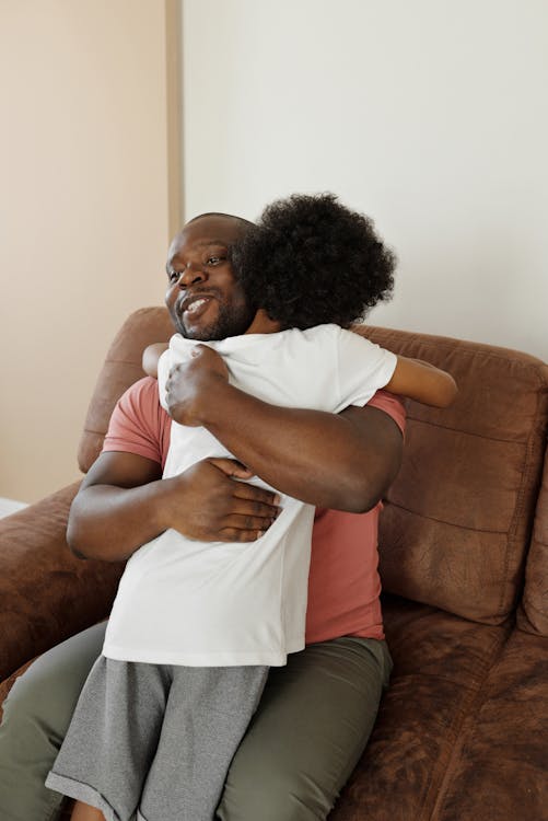 Father and Son Hugging