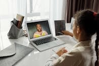 Little Girl Taking Online Classes