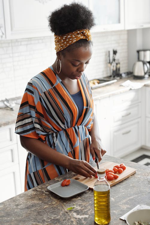 Woman Preparing Food