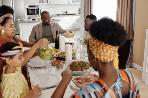 Free Family Having Dinner Stock Photo