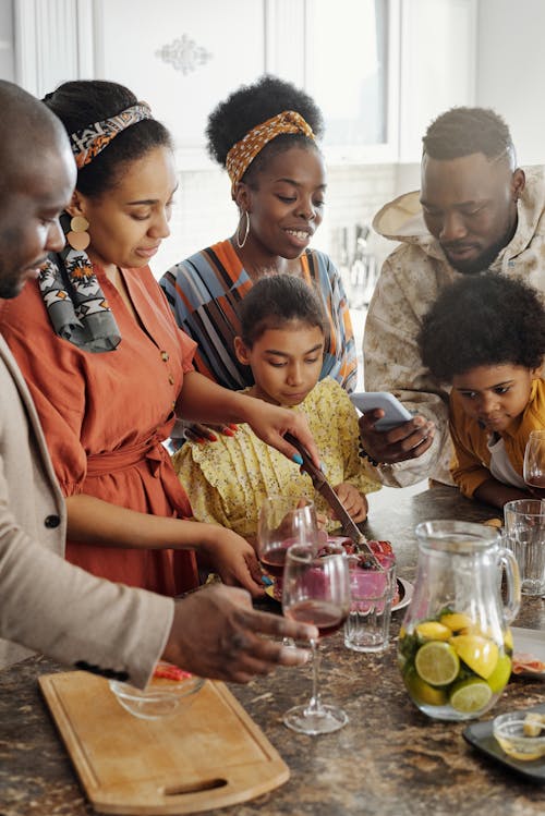 Free Family Celebrating a Birthday Stock Photo