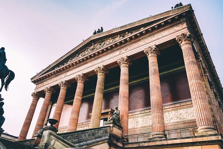 Low Angle Shot Of The Alte Nationalgalerie