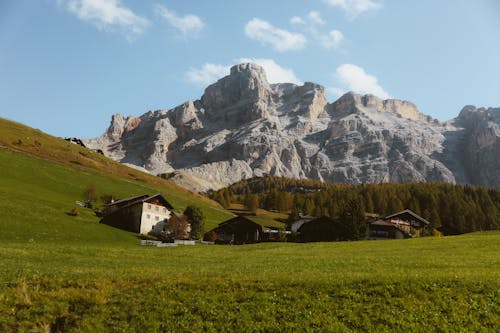 A Small Village in the Dolomite Mountains