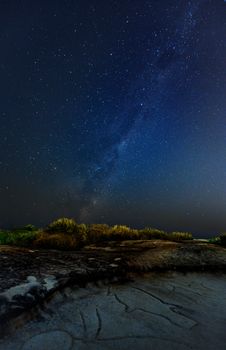 邦迪海滩的夜晚，星空银河令人惊叹，呈现出一场惊人的天体奇观