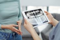 A Tablet with a Dental X-ray