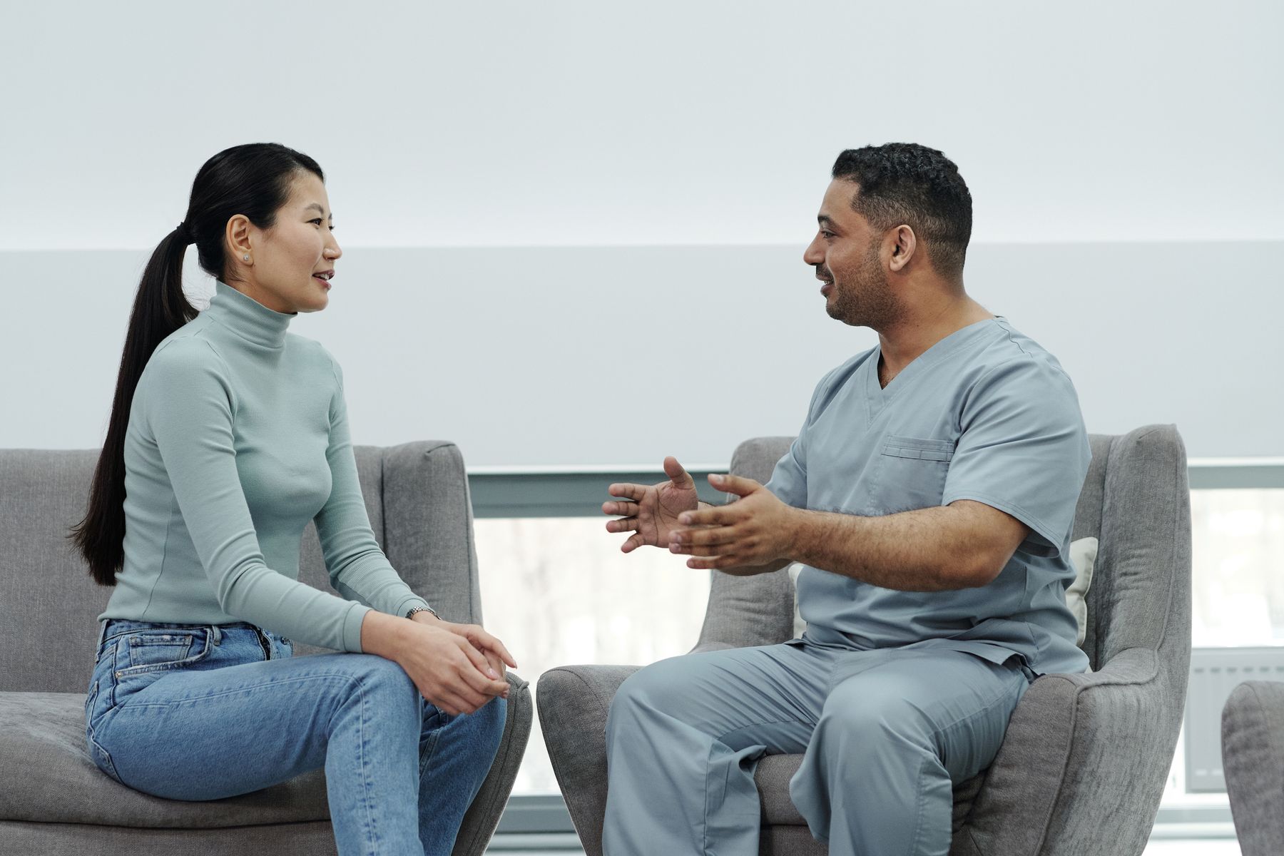 Doctor and patient in a calm, professional consultation setting
