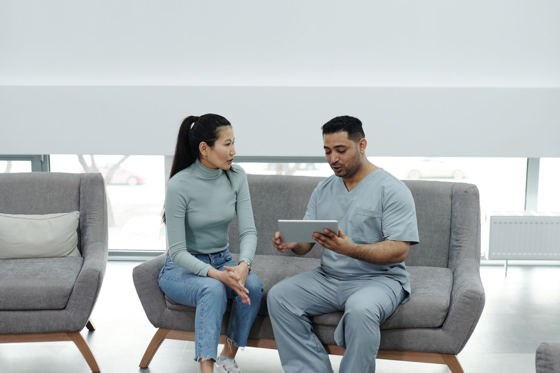 Doctor and patient in a calm, professional consultation setting