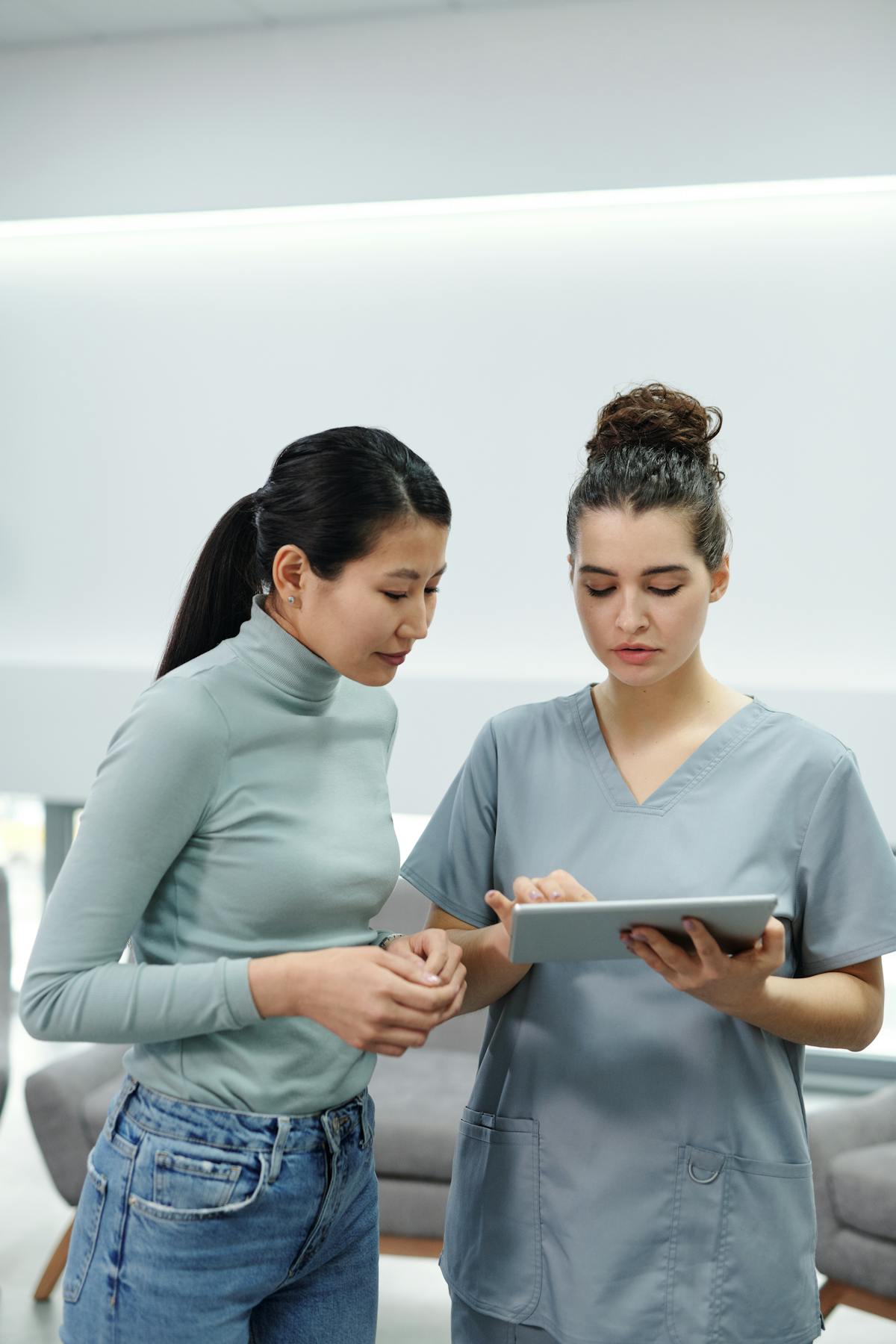Medical professional holding a clipboard with health checklist