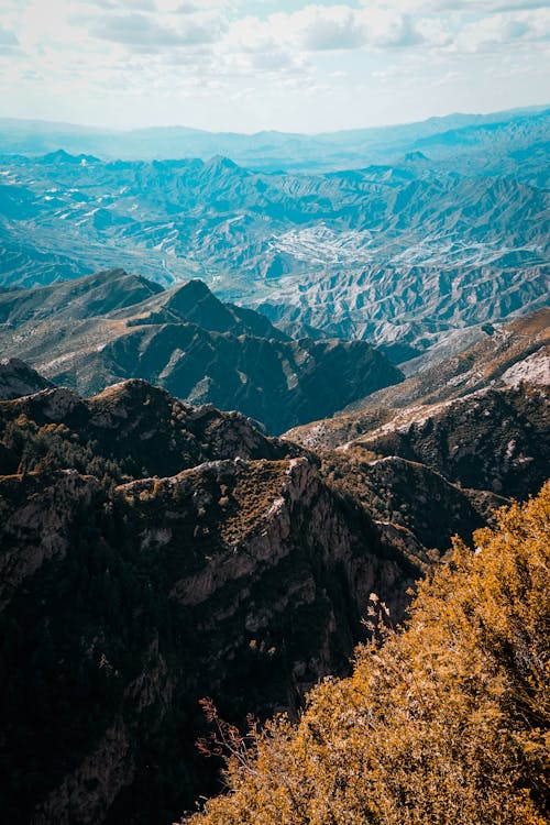 Free Aerial Photography of a Mountain Range Stock Photo