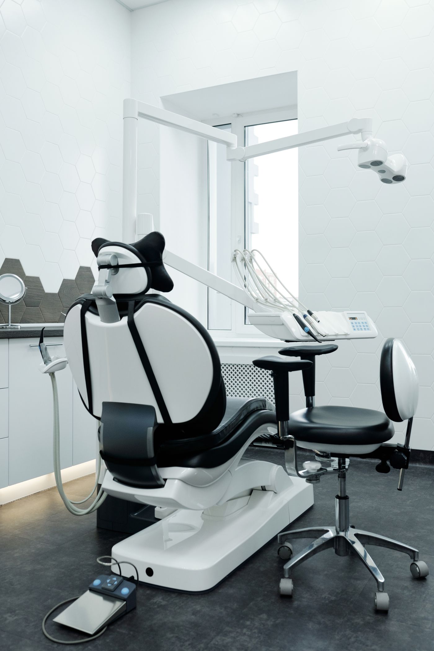 Dental professional with patient