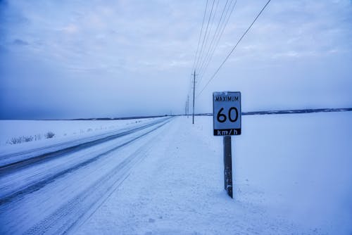 Free stock photo of cold, highway, landscape