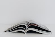 A Stack of Open Magazines