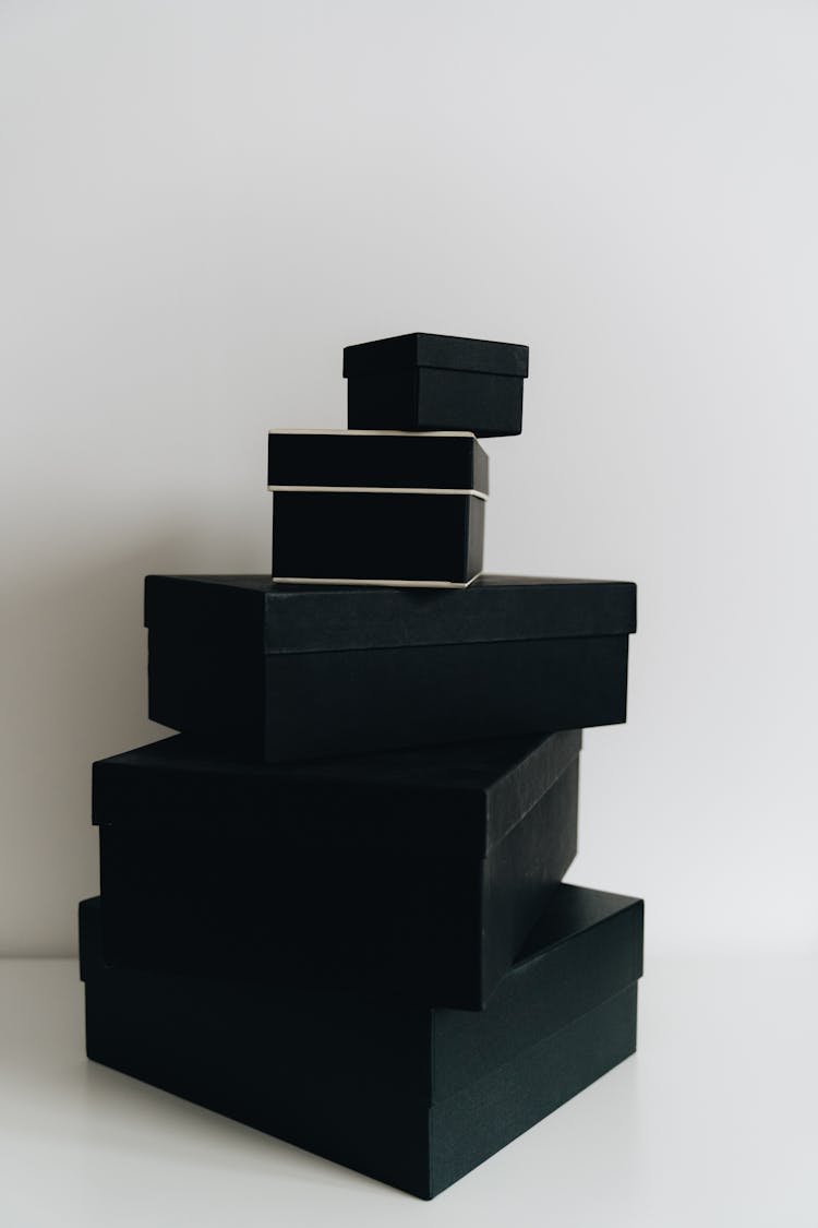 A Stack Of Black Boxes