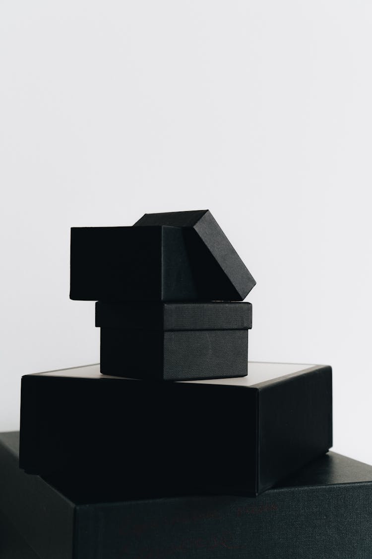 A Stack Of Black Boxes