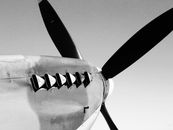 Airplane nose with air screw propeller