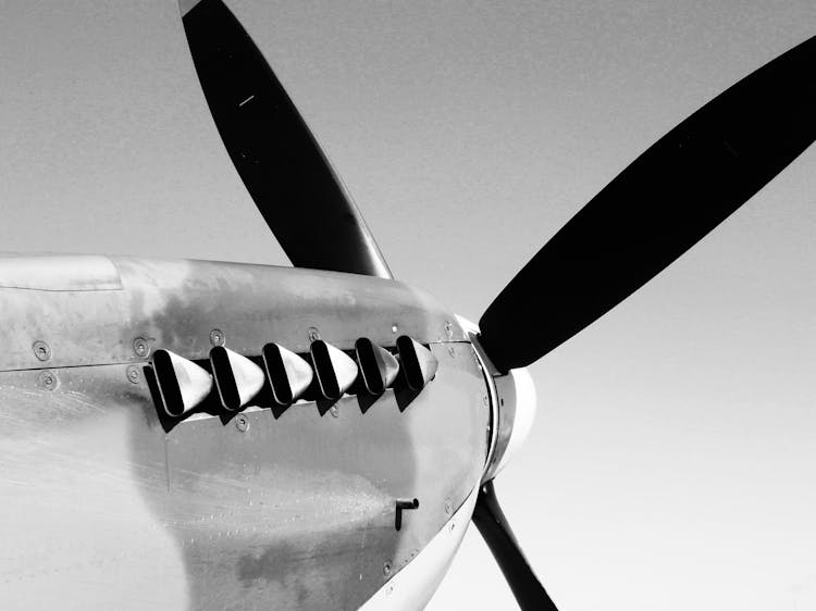 Airplane Nose With Air Screw Propeller