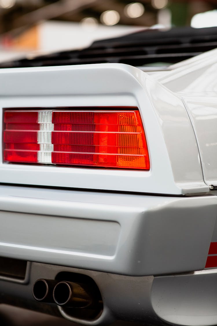 Bumper And Headlight Of Shiny Car