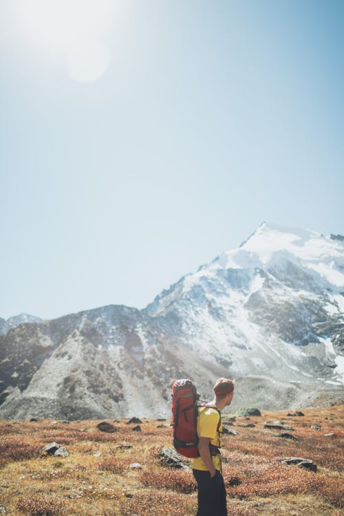 Man Carrying a Backpack