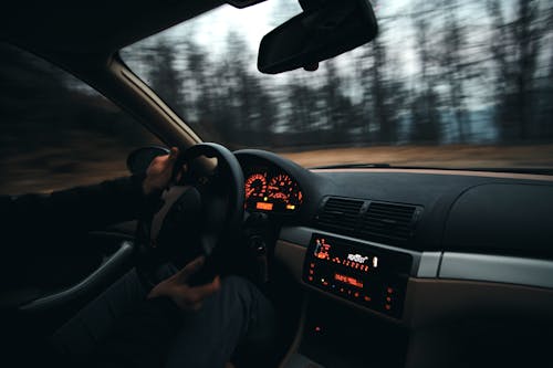 Free Person Driving Car Stock Photo