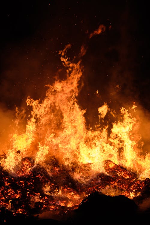 Free Photo of Flames During Night Time Stock Photo