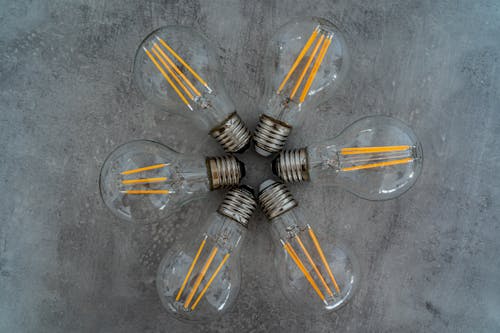 Fotobanka s bezplatnými fotkami na tému čisté sklo, do biela rozpálený, edison bulb