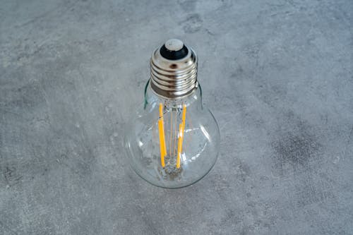 Photo of Incandescent on Gray Surface