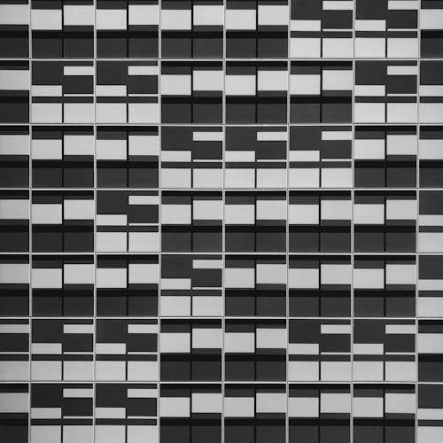 Black and White Checkered Illustration
