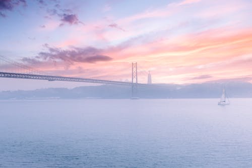 Scenic View of the Golden Gate Bridge During Sunrise