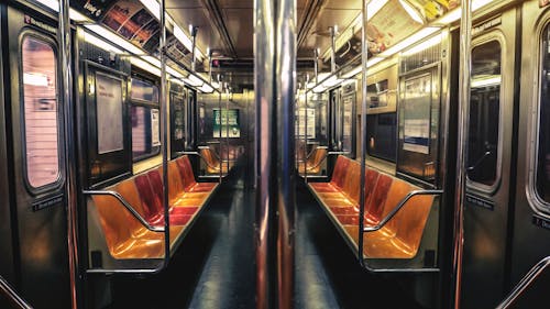 Black and Brown Train Interior