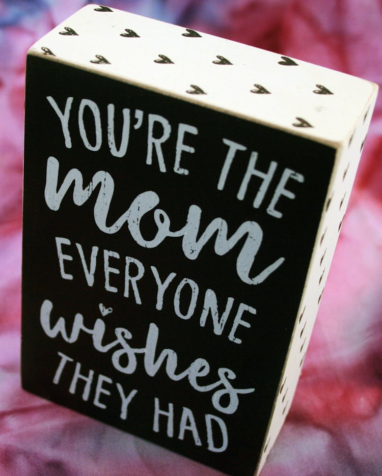 Gift Box With Inscription On Mothers Day At Home