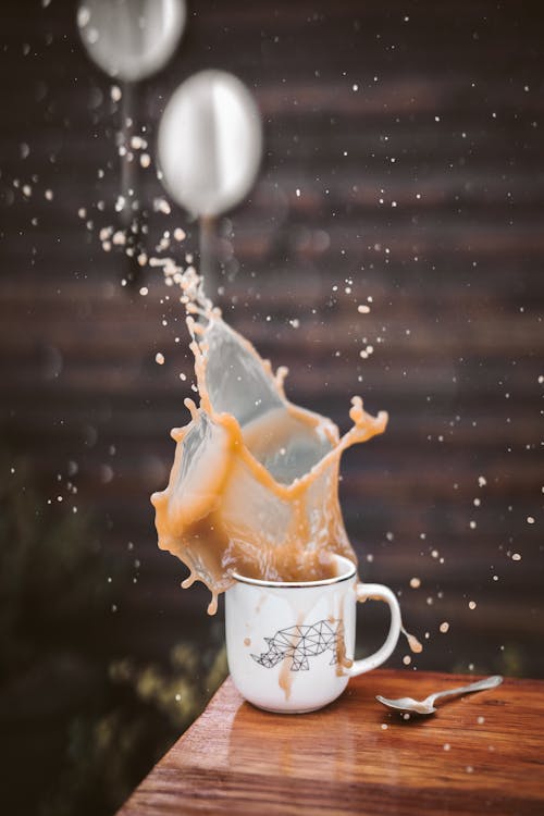 Free White Ceramic Mug With Water Splash Stock Photo