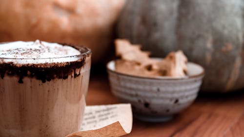 Free Chocolate Drink in a Clear Glass Cup Stock Photo