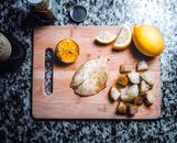 Sliced Lemon on Board