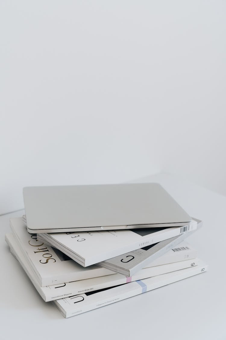 Studio Shot Of Stack Of Books